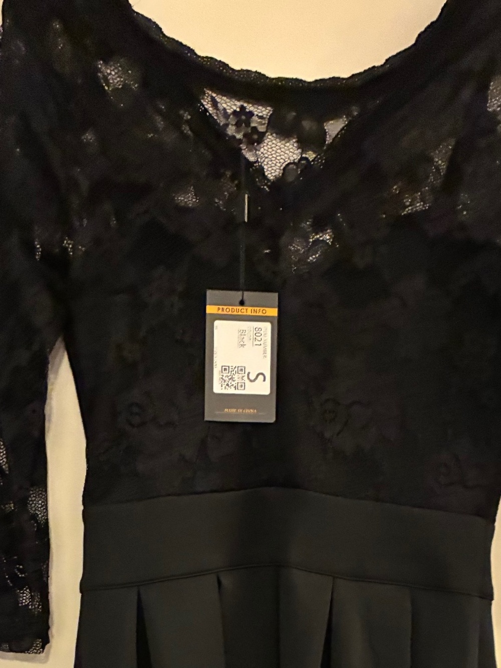 Miusol Lace top and sleeves Black dress Size S